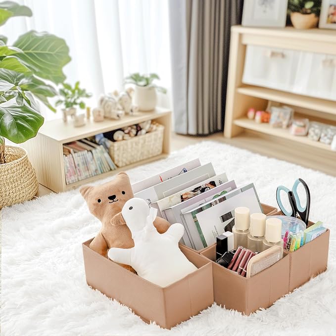 Criusia Drawer Organizer Clothes, 21 Pack Dresser Organizer for Baby Clothes, Underwear, Sock - Foldable Closet Organization and Storage Dividers Bins for Nursery, Bedroom (Brown) - Image 7