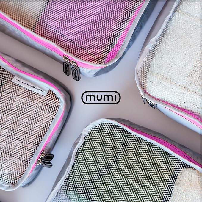 MUMI Packing Cubes for Travel - 5 Set Luggage Organizer Bags, Purple | Travel organizer bags for suitcases, carry on and backpack; holds clothes, kids items and accessories - Image 3