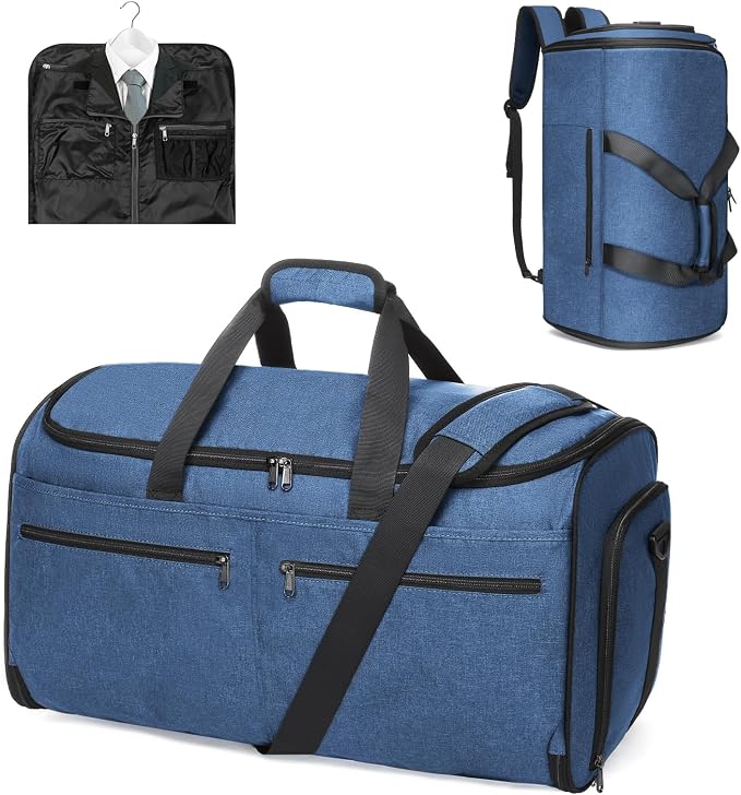 Bukere Garment Duffle Bags for Travel, Convertible Carry on Bag with Shoe Compartment, 3 in 1 Travel Suit Bag with Backpack Shoulder Strap for Men Women by Bukere