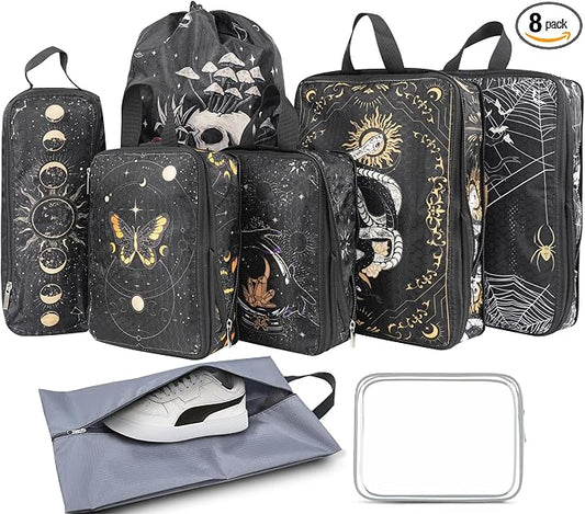 8 Pcs Compression Packing Cubes for Travel, Lightweight Waterproof Luggage Organizer Bags Set, Washable Packaging Cubes for Women Backpack Carry-On Suitcases by Xmzsdz