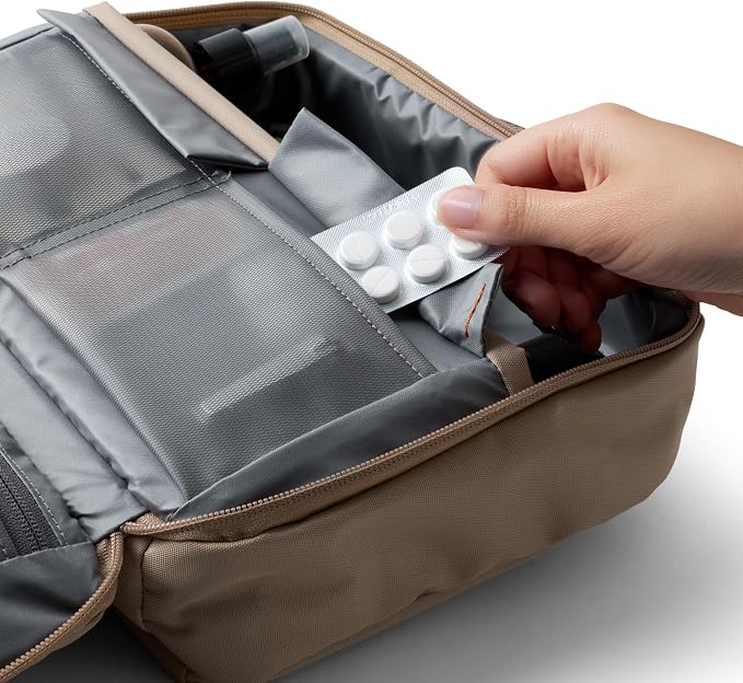 Bellroy Hanging Toiletry Kit Plus (8 Liter Travel Hanging Toiletry Bag) - Stone - Image 5