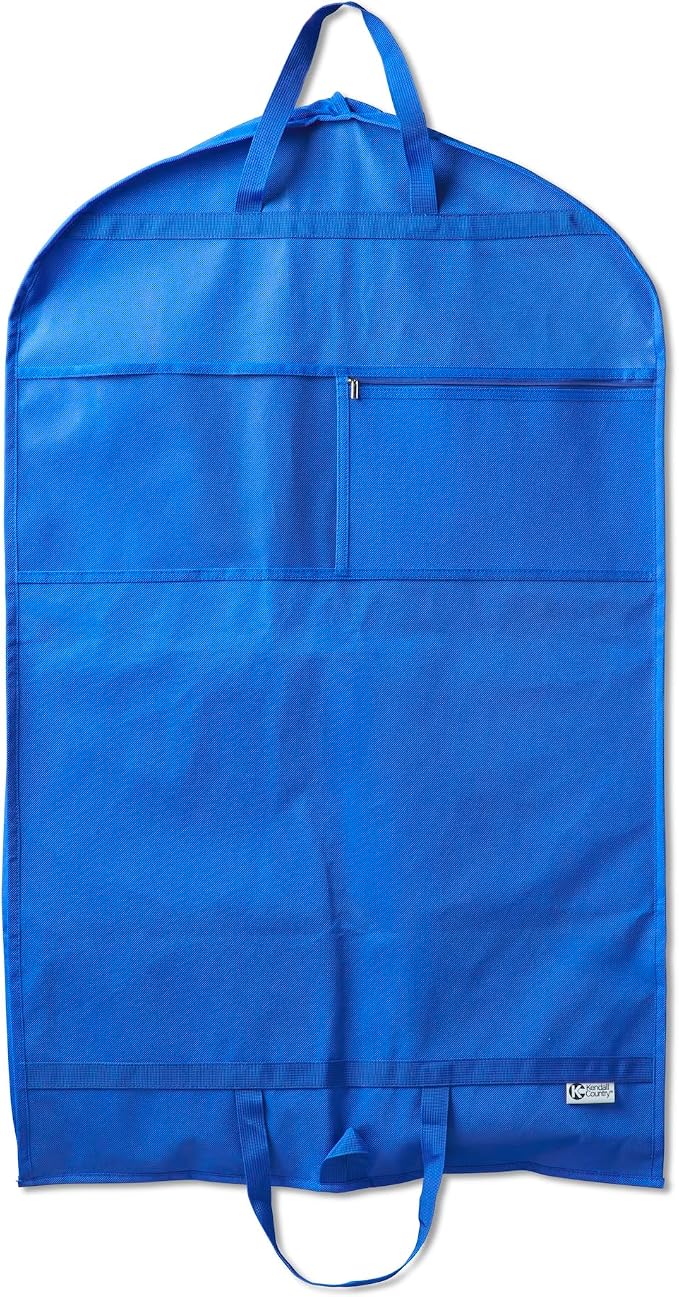 Waterproof Hanging Garment Bag 40 inch Clothes Bag with Gusset, 5 Pockets Side Zip for Dance Costumes Sports Skating Theatre Pageants Cheer Cosplay Kendall Country (Royal, 40 inch) - Image 7