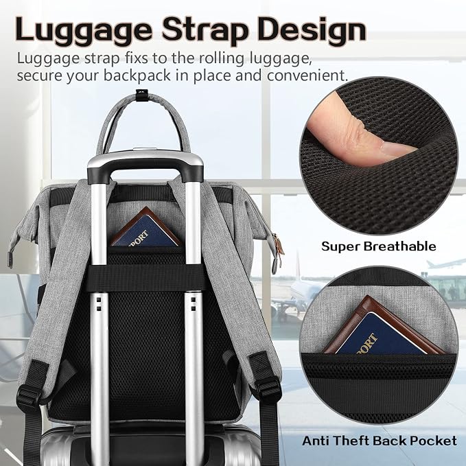 Lunch Bag Backpack, Insulated Cooler Backpack Lunch Box Laptop Backpack for Women Men - Image 2