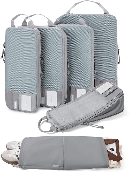 BAGSMART 6 Set /4 Set/2 Set Compression Packing Cubes for Travel, Lightweight Luggage Organizer Bags, Durable Space Saver Bags Travel Essentials by BAGSMART