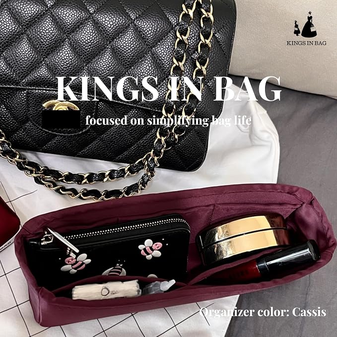 Custom 19 Bag Organizer Insert, Silky Purse Insert Compatible with Chanel 19 Flap/Jumbo/Maxi, Lightweight Bag-in-bag with Multiple Pockets (Custom Color) - Image 5