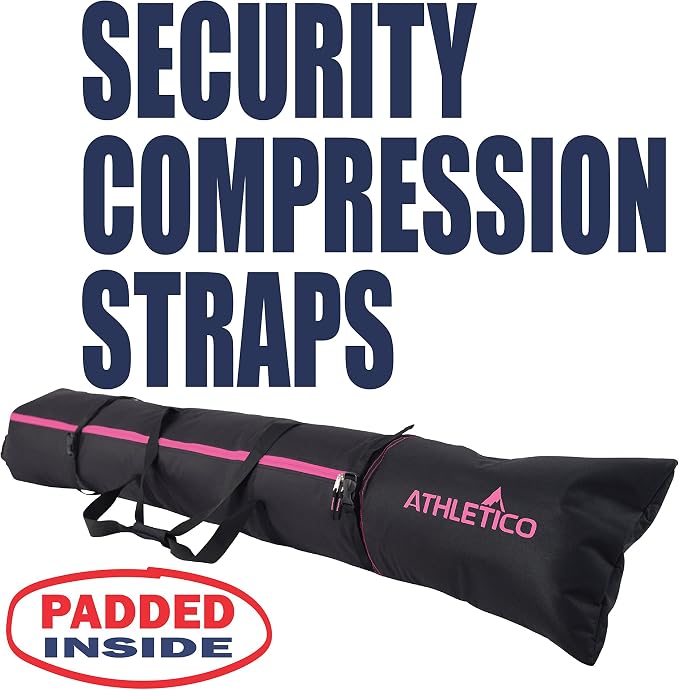 Athletico Ski & Boot Bag Combo | Store Skis Up to 200 CM & Boots Up To Size 13 | Includes 2 Padded Bags - Image 8