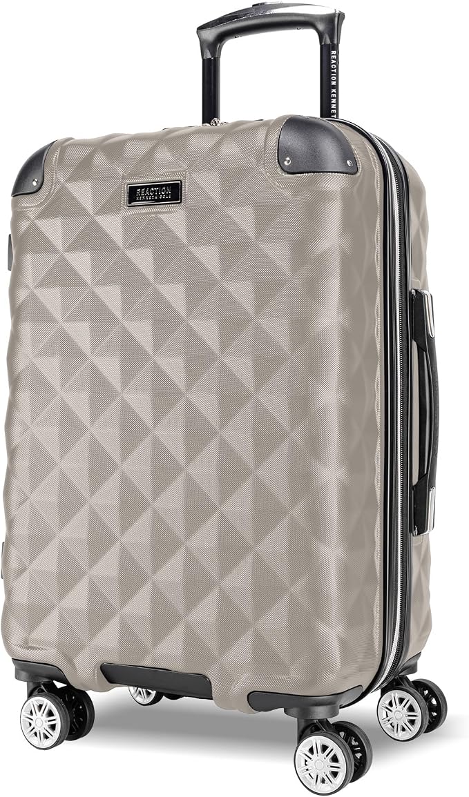 Kenneth Cole REACTION Diamond Tower Collection Lightweight Hardside Expandable 8-Wheel Spinner Travel Luggage, Rye, 20-Inch Checked by KennethCole