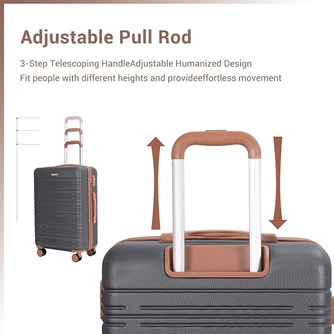 4-Piece Luggage Sets 16“20“24”28“,Suitcases with Double Spinner Wheels and TSA Lock,Hardcase 6 set Luggage with Underseat Duffel Bag - Image 5