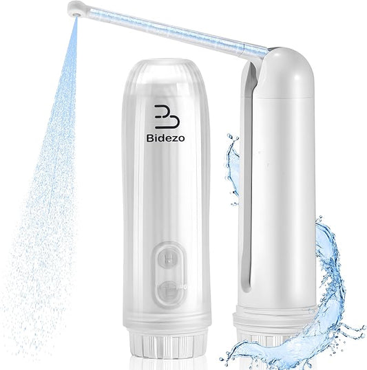 Portable Bidet, Mini IPX6 Waterproof Handheld Personal Travel Bidet with 2 Pressure Modes, 180° Adjustable Nozzle for Personal Hygiene/Soothing Postpartum Care/Perineal & Hemmoroid Treatment