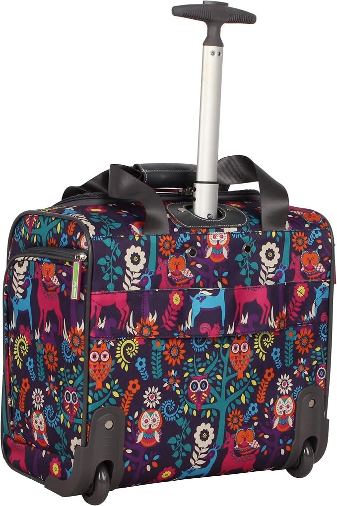 Lily Bloom Designer 15 Inch Carry On - Weekender Overnight Business Travel Luggage - Lightweight 2- Rolling Wheels Suitcase - Under Seat Rolling Bag for Women (Wildwoods) - Image 2