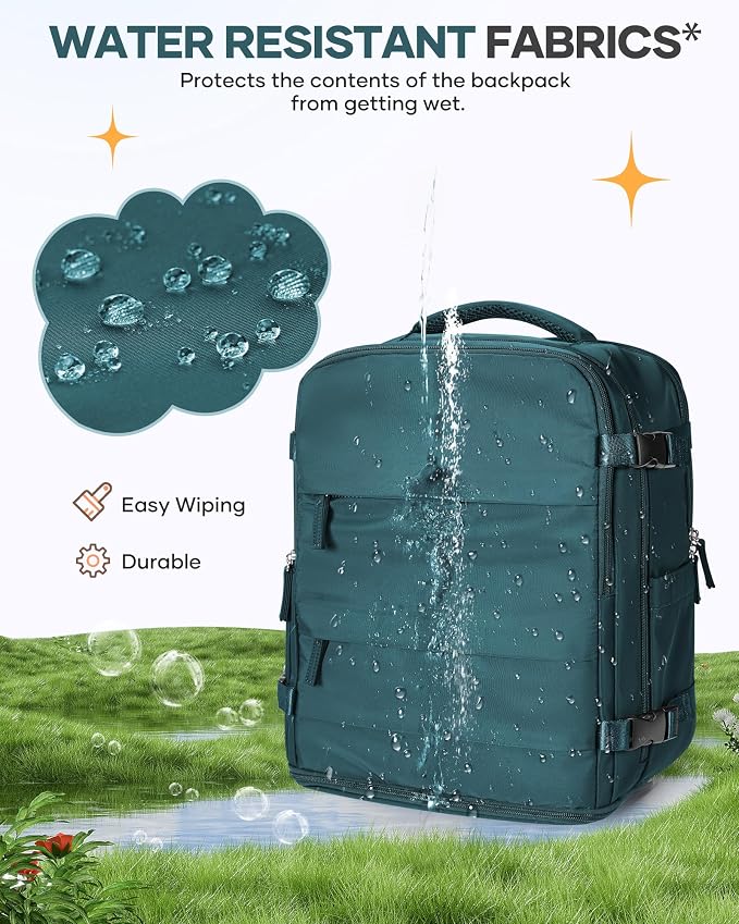 coofay Large Travel Backpack Carry on Flight Approved Mochila De Viaje Carry on Backpack for Airplanes Spirit Airlines Personal Item Bag 18x14x8 Inches Travel Bag Traveling Backpack for Women Men - Image 9
