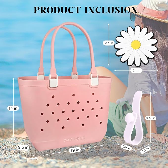 Extra Large Rubber Tote Bag for Beach, Pool, Boat. Waterproof, Lightweight- Parent - Image 3