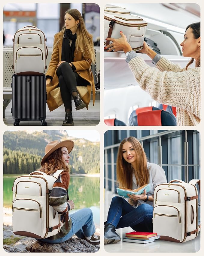 LOVEVOOK Travel Essentials Carry on Backpack 40L Travels Backpack for Women,Waterproof TSA Personal Item Travels Bag Airline Flight Approved,Large Carry on Luggage Laptop Backpack with Packing Cubes - Image 7
