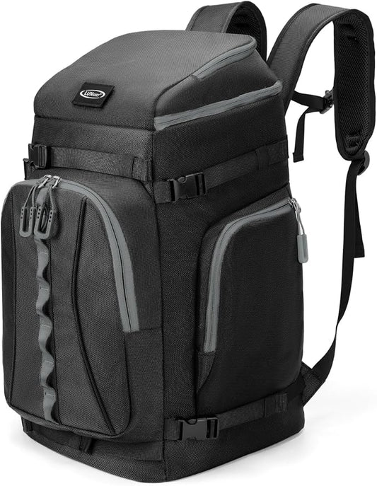 Ski Boot Bag, 65L Waterproof Ski Bag & Snowboard Boot Bag, Travel Backpack for Skis Snowboard Helmet Goggles & Accessories by Lunidry