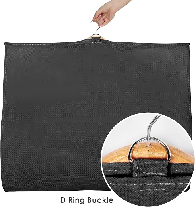 Univivi 40 Inch Kids Dance Costume Garment Bag, Dance Competition Garment Bags for Teens With 3 Medium Clear Zipper Pockets for Storage And Travel (Black) - 12 Pack - Image 4