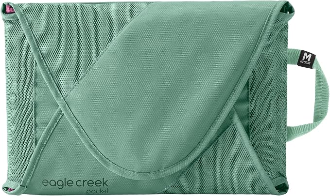 Eagle Creek Pack-It Reveal Garment Folder - Compression Wings - Maximize Luggage Space - Convenient Top Handle - Quick Drying Material - Medium - Willow Green by EagleCreek