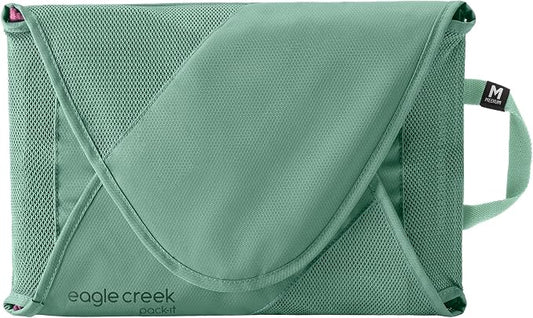 Eagle Creek Pack-It Reveal Garment Folder - Compression Wings - Maximize Luggage Space - Convenient Top Handle - Quick Drying Material - Medium - Willow Green by EagleCreek