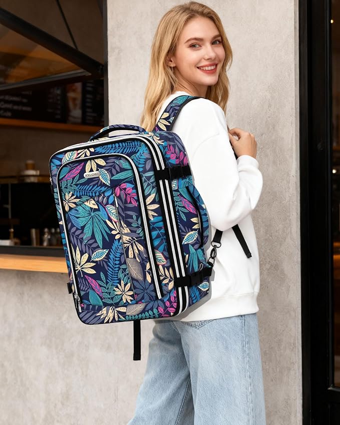 Travel Carry On 17.5" Laptop Expandable Backpack for Men Women, Personal Item Bag Waterproof Airline Approved with USB Charging Hole 3 Packing Cubes, Large Weekender Daypack Business Luggage Suitcase - Image 2