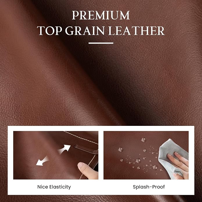 befen Vintage Genuine Leather Work Tote Bag for Women Large Tote Bag with Zipper Leather Purse and Handbags with Compartment - Image 6