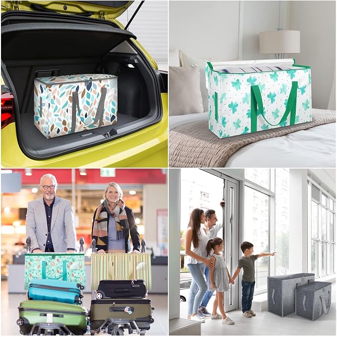 BALEINE 2-Pack Oversized Moving Bags with Reinforced Handles, Heavy-Duty Storage Tote for Clothes, Moving Supplies (Mosaic, 2-Pack) - Image 3