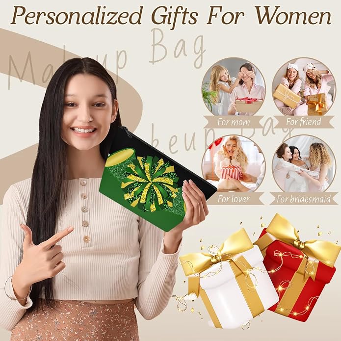 Cheerleading Dance Bag for Women Cheer Team Sport Gym Makeup Cosmetic Bag 2 Pcs Set - Image 7