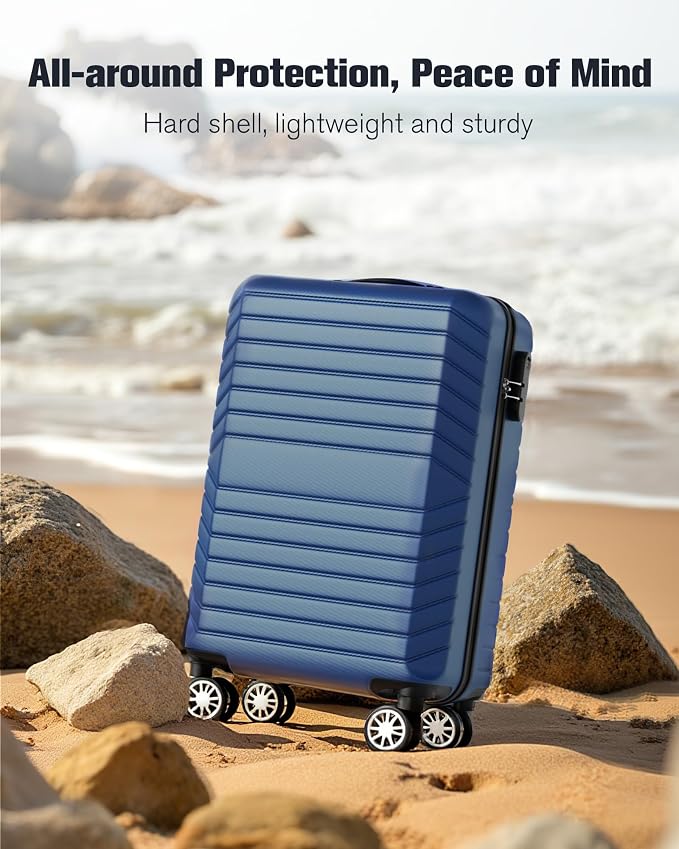 10 Piece Luggage Sets, 3 Piece Suitcase Set, 20 inch Carry on Luggage, 24 inch and 28 inch Checked Luggage with 7PC Packing Bags - Image 7