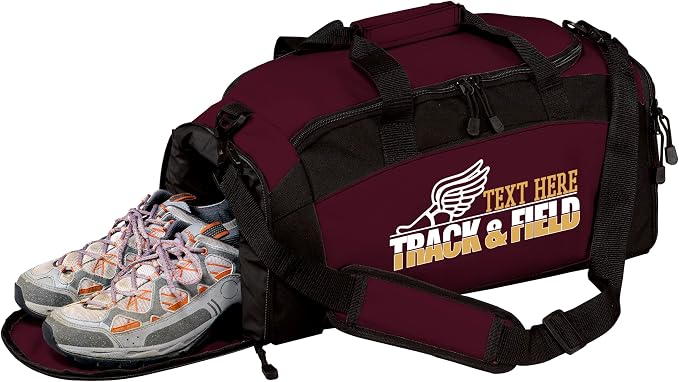 Personalized Track and Field Duffel Bag – Custom Name & Team Colors – Track Athlete Gear Bag for Boys & Girls – Lightweight Sports Travel Bag for Meets & Practice by all+about+me+company
