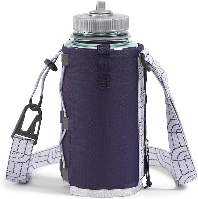 The North Face Borealis Water Bottle Holder - Adjustable Strap, Water-Repellent Finish, External Pocket with Key Hook, Eternal Purple/Blue Flax, One Size | Adjustable Strap, Water-Repellent Finish, External Pocket - Image 2