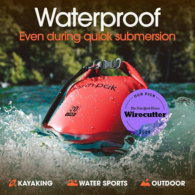 Earth Pak Waterproof Dry Bag - Roll Top Waterproof Backpack Sack Keeps Gear Dry for Kayak with Waterproof Phone Case - Image 3