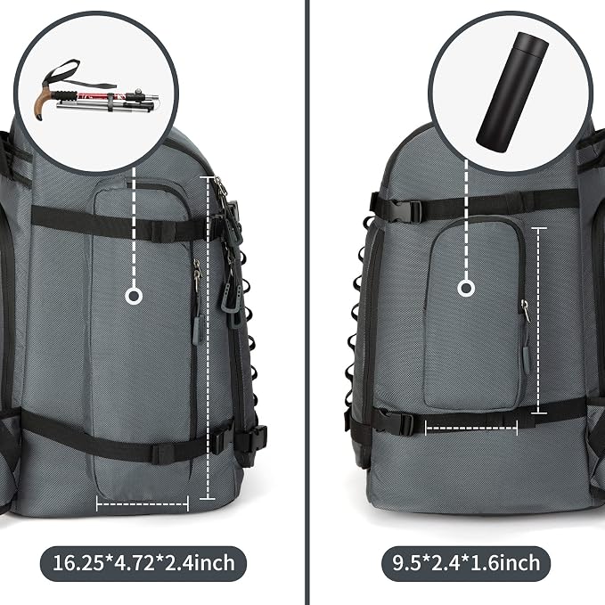65L Ski Boot Bag,Large Duffle Travel Bag,1680D Nylon Waterproof Padded Ski Boot Bag Backpack For Women Men Kids - Image 7