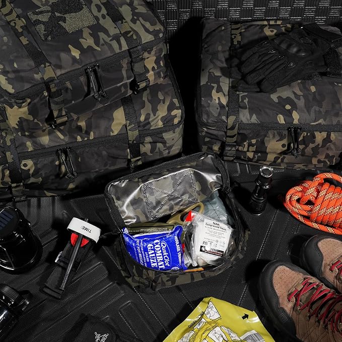 PETAC GEAR 4 PCS Tactical Modular Packing Cubes with Waterproof Material, Large Capacity Storage Bag, Easy Clean Outdoor Travel Organize Storage Pouches Bags (MCBK) - Image 6