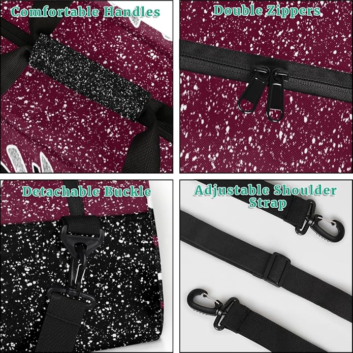 Cheerleading Dance Bag for Women Cheer Team Sport Gym Makeup Cosmetic Bag 2 Pcs Set - Image 5