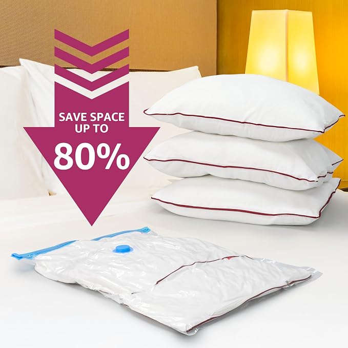Space Bags Vacuum Storage Bags (Variety 20 Pack) Save 80% Space - Vacuum Bags for Comforters and Blankets, Bedding, Compression Seal for Closet Storage - Pump for Travel - Image 3