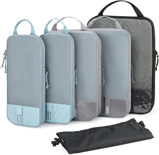 BAGSMART 6 Set /4 Set/2 Set Compression Packing Cubes for Travel, Lightweight Luggage Organizer Bags, Durable Space Saver Bags Travel Essentials by BAGSMART