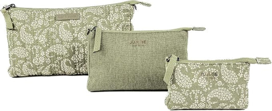 JuJuBe x Sazan New 3-Piece Pouch Set, Diaper Bag Organizing Pouches, Convertible to Small Purse with Crossbody Strap, Zipper Cosmetic Pouch, Large, Medium, and Small, Paisley Floral, Mothers Day Gift by JuJuBe
