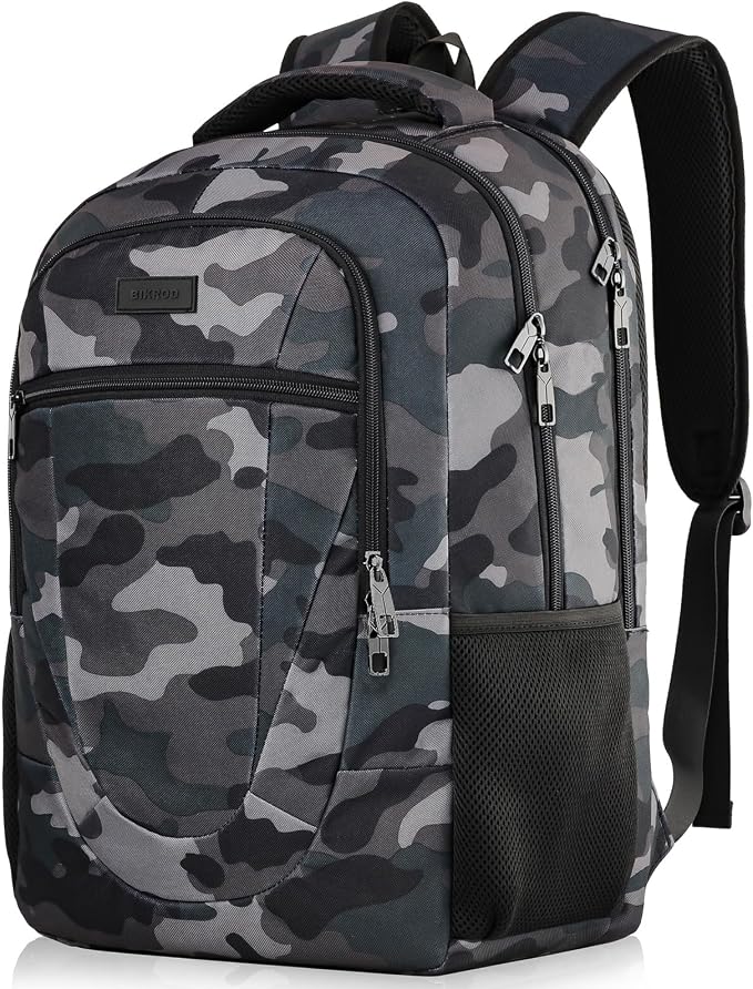 BIKROD Travel Laptop Backpack for Men, Backpacks for School Teen Boys, Business Anti Theft Slim Sturdy Back Pack, Adult Computer Bag Gift 17.3 IN Laptop, Camouflage by PRISTINEBAGUS