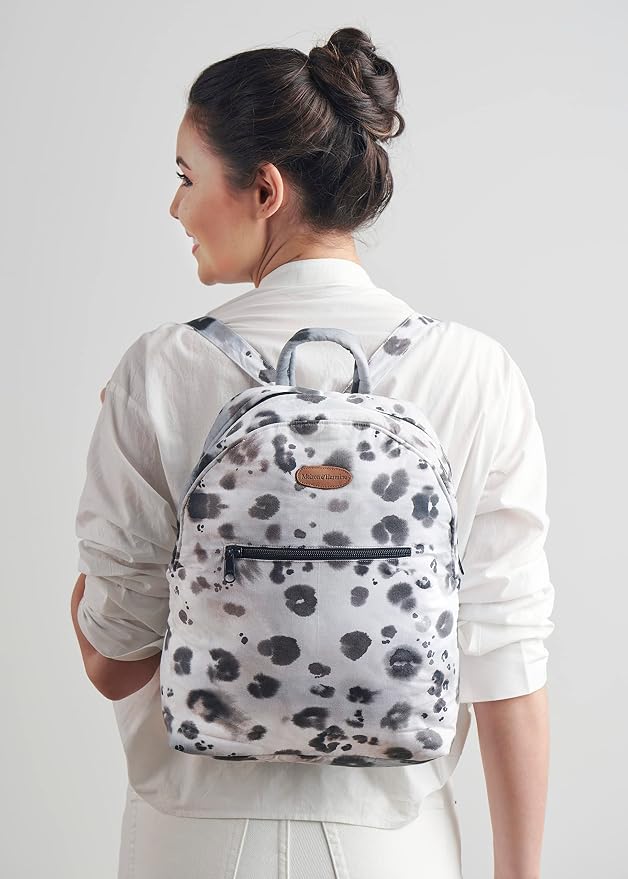 Maison d' Hermine Backpack for Women Men Cotton Shoulder Multipurpose Rucksack with Small Pouch Lightweight Multi Pocket Bag for Travel Work Beach Perfect for Spring Summer (Cheeta) - Image 7