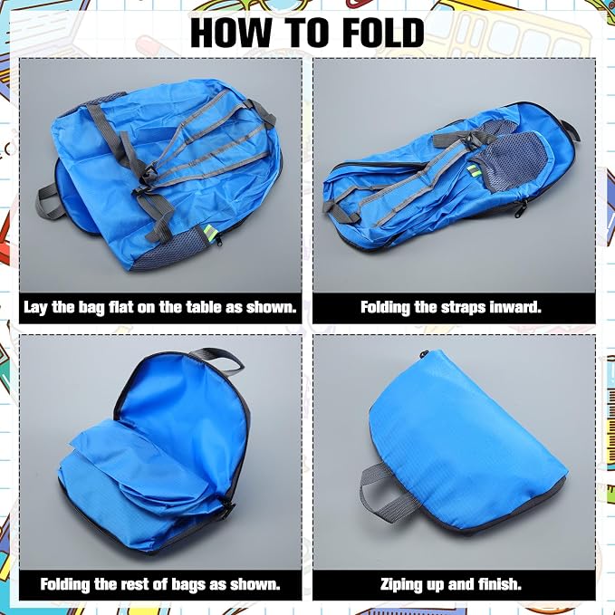 Bright Rainbow 72 Pack 17 Inch Foldable Backpacks in Bulk Lightweight Classic Basic Book Bags Elementary Backpack for Travel Camp Donations - Image 3