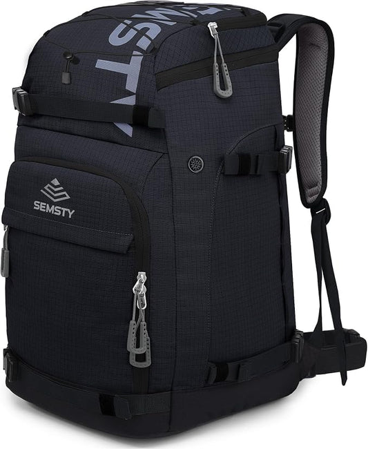 Ski Boot Bag, 55L/70L Waterproof Ski and Snowboard Boots Travel Backpack for Skis, Snowboard, Ski Helmet, Goggles, Gloves & Accessories by SEMSTY