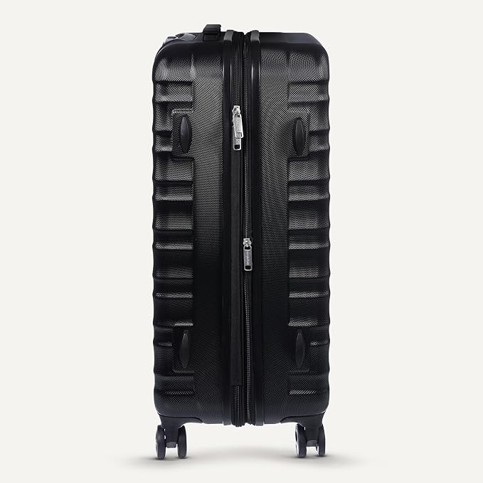 Amazon Basics 3-Piece Hardshell Luggage Set (21", 26", 30"), Scratch-Resistant Expandable Suitcases with Multi-directional Wheels and Telescoping Handle, Black - Image 5