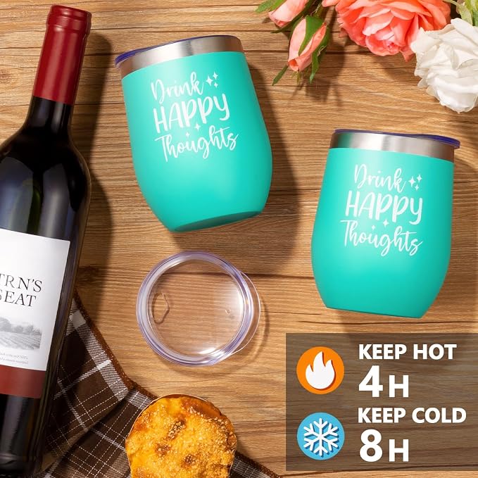 Birthday Gifts for Women Men - Mothers Day Wine Gift Baskets For Woman Mom, Her, Women, Friend, Wine Lovers, Self Care Package, Insulated Wines Tote Bag Carrier w/ Tumblers & Wines Accessories Set - Image 5