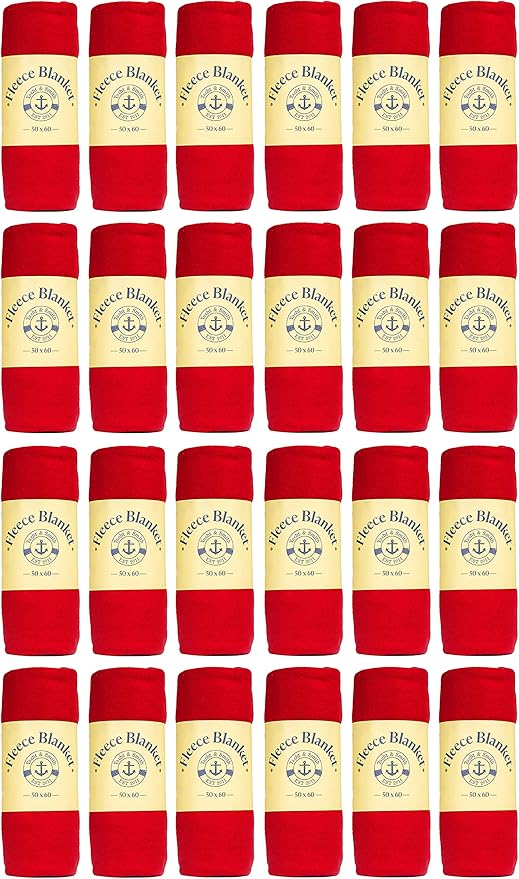 Yacht & Smith Soft Fleece Blankets 50 X 60, Lightweight, Cozy Warm Throws Dark Colorful Blanket Sofa Travel Outdoor, Wholesale