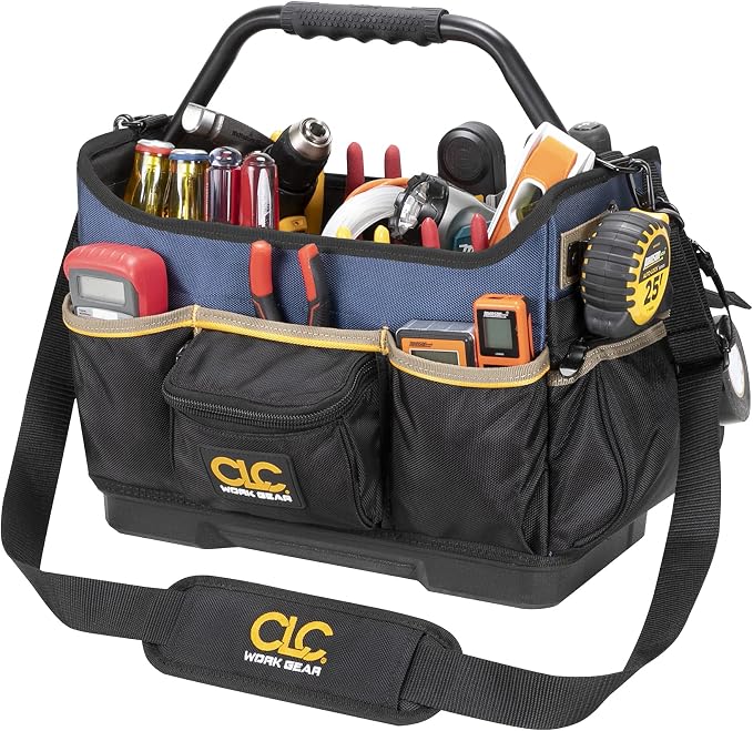 CLC Work Gear PB1580 15" Molded Base Open-Top Toolbox, Black by CustomLeatherCraft