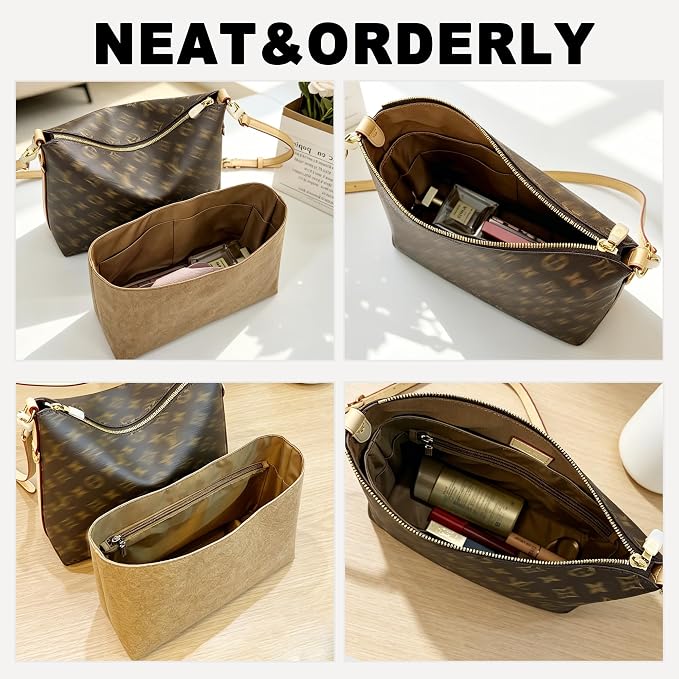 Purse Organizer Insert, Slim Inside Storage Bag In Bag Fit for LV Multipass Handbag Lightweight Inner Liner Bag Insert (Style-02) - Image 6