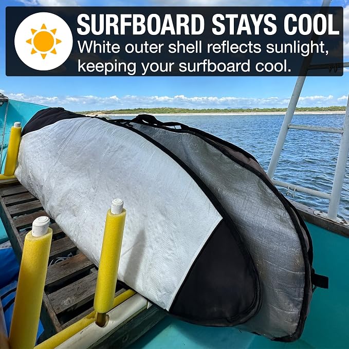Ho Stevie! Surfboard Bag - Zippered Daybag - Fits All Shapes of Surfboards - Foam Padding and Durable Cover - Comfortable Shoulder Strap - Image 4