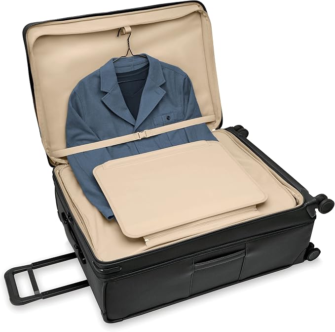 Briggs & Riley 31" Extra Large Expandable Spinner - Checked Luggage for Travel, Suitcases with Wheels, Softside Rolling Bag for Men & Women, Self-Repairing Zipper - Baseline Collection, Black - Image 13