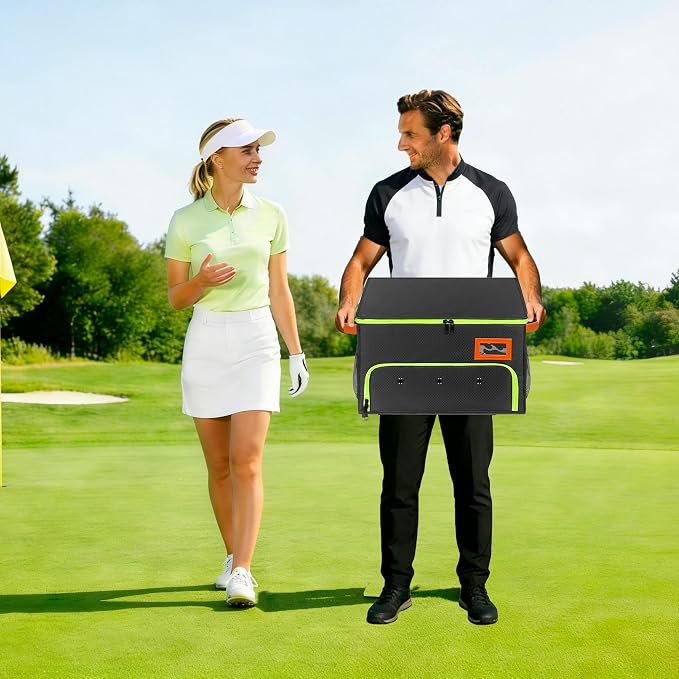 2 Layer Golf Trunk Organizer, Golf Organizer with 2 Pairs Shoes Compartment, Golf Storage Waterproof Car Trunk Locker for Balls, Caps, Clothes, Gloves, Accessories, Gifts for Golfers - Image 7