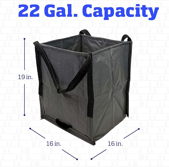 DURASACK Heavy Duty Storage Tote Bag 22-Gallon, Gray, Pack of 4 | Rugged Woven Polypropylene Moving Bag, Reusable Self-Standing Design, Holds up to 500 Pounds - Image 7
