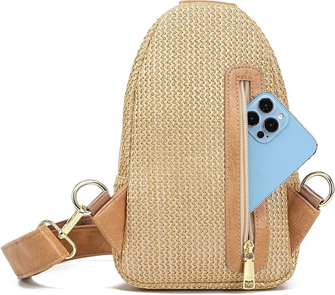 INICAT Straw Crossbody Bags Beach Gifts Small Sling Bag Summer Vacation Essentials Hawaiian Accessories Rattan Purses Women