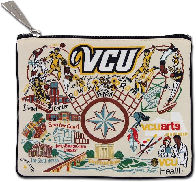 catstudio Virginia Commonwealth University Zipper Pouch Purse | Holds Your Phone, Coins, Makeup, Dog Treats, & Tech Tools by catstudio